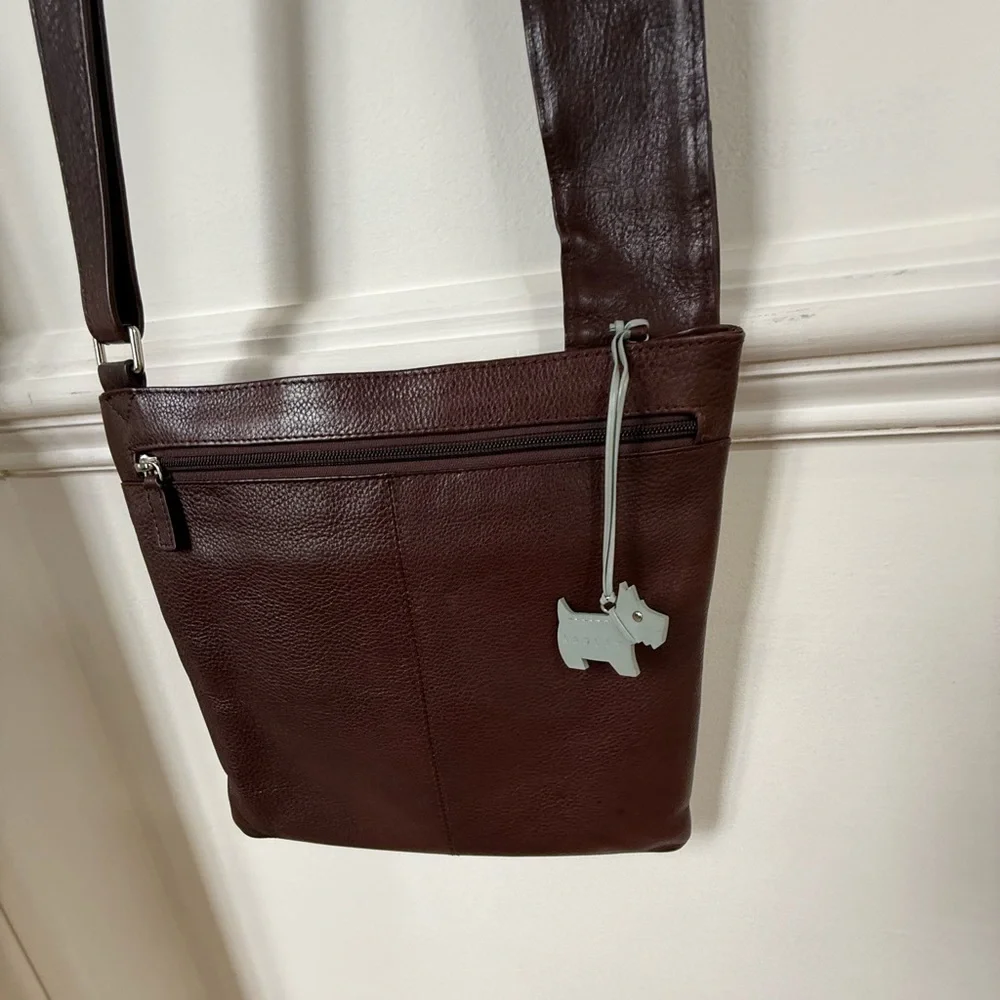 Radley London Messenger Crossbody Satchel Brown Leather Adjustable Bag